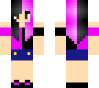 black and pink hair girl