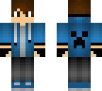 blue creeper-face hoodie