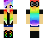 cute rainbow girl different eyes