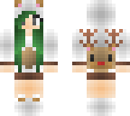 green hair reindeer girl