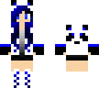 panda girl dark blue