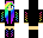 rainbow girl no creeper hoodie