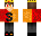 red half orange half