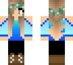 blue flower girl