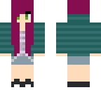 girl with hoodie and purple hair 