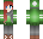 green sweater scarf girl