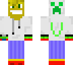 normal guy whit a green creeper