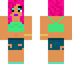 cute pink hair girl