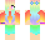 rainbow pastel girl