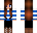 blue striped girl