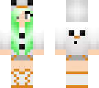 green hair snowgirl