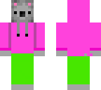 panda with pink sweatshirt