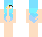 blue hair girl skin base