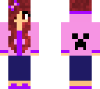 pink creeper hoodie girl
