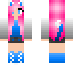 adorable pink hair cat girl