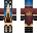blue haired steampunk girl