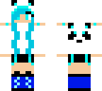 blue panda girl