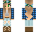 blue plaid girl