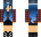 casual blue hair girl