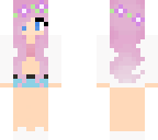pink hair flower girl