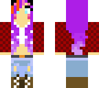 purple haired girl
