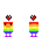 rainbow chicken with hearts