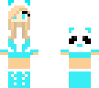 blue panda girl