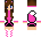 kawaii pink wolf