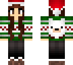 marypotatoes green xmas skin red hat