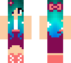 perty blue hair girl cute
