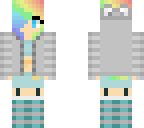 rainbow girl grey