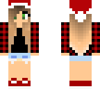 santa girl green eyes
