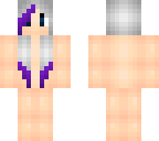 skin base with purple dipped hair