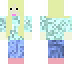 winter girl with patterned blue clothes