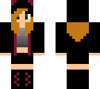 berry and black hoodie girl