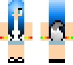 blue haired hum fox girl