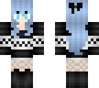 cute girl with blue hair