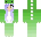 dino girl with ice blue hair