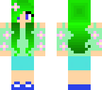 flower girl with green hair