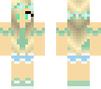 green and blue nature girl