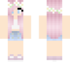 not mine pink flower crown girl