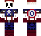 panda captain american with christmas hat