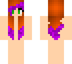 redhead with purple highlights