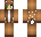 reindeer skin with brown hair