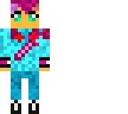 basic warrior rainbow colored hair girl