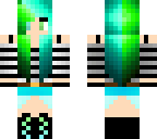 blue and green hair girl
