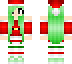 christmas girl green hair penguin684
