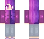 purple and pink hair girl
