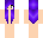 purple hair blue base girl