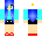 blue hair cute girl